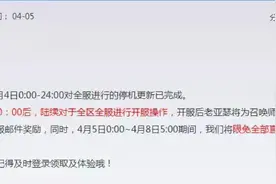 游戏停服，请看补偿清单图片