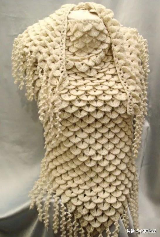 温暖毛线钩鱼鳞的方法