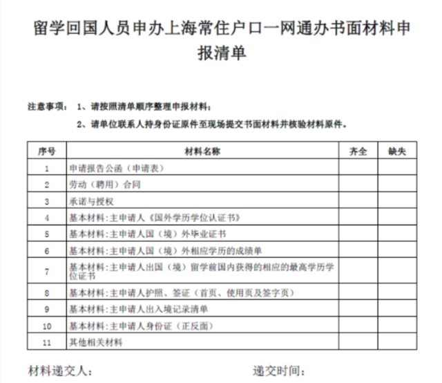 留学生上海落户的主要流程与注意事项