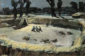 乡土散文：打场图片