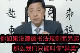 田蕴章再发飙：无视书法规则，另搞一套，我们只能称你是“异类”图片