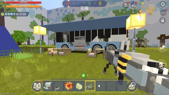 《迷你世界》之户外帐篷冒险，能钓鱼开车冒险，六一儿童节好去处