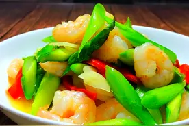 最好吃的芦笋虾仁，清淡鲜香，营养全保留，我家孩子每周要吃几次图片