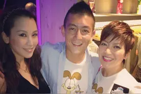 40岁陈冠希和两位姐姐罕见同框，姐弟三人颜值超高，二姐疑似分手图片