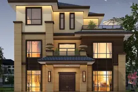 陕西老张回乡建别墅，外窗全用落地窗惹非议，这样做合适么图片