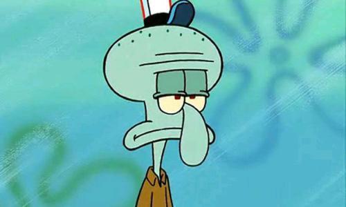 章鱼哥的英文原名叫squidward,字面翻译的话叫做鱿鱼沃德,squid是乌贼