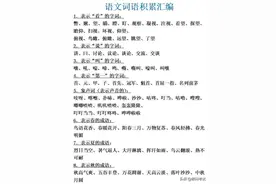 小学语文词语积累汇编，孩子提升巩固词汇必备，收藏好！图片