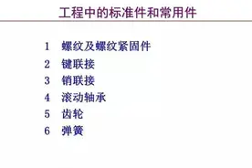 80页PPT介绍工程中的标准件和常用件，都是机械基础知识图片
