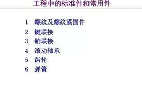 80页PPT介绍工程中的标准件和常用件，都是机械基础知识图片