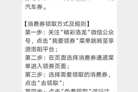 洛阳政府送券，千万免费券免费领图片