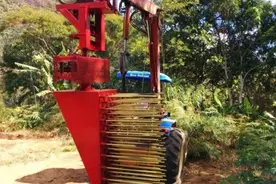 巴西研发山区咖啡采摘机，最大坡度允许50度，将大幅提高采摘效率图片