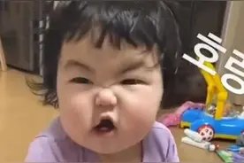 舅舅不让外甥女吃肉，宝宝“目露凶光”逗笑网友：换我早动手了图片