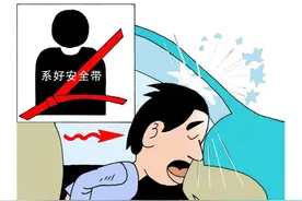 驾乘人员不系安全带，罚！图片