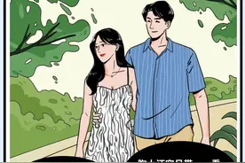 漫画：胸大还穿吊带，一看就不是正经姑娘图片