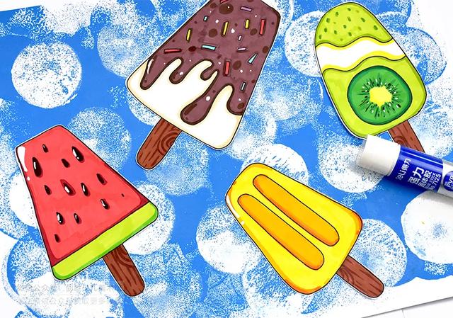 儿童画教程|创意色采图画课程《这便是炎天的滋味呀!》