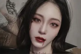 “Happy万圣节”韩艺瑟，最漂亮的吸血鬼妆容图片