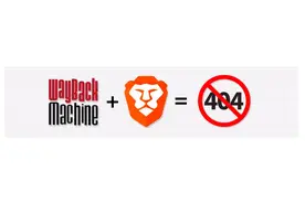 今日芯声 | 404 也能访问！Brave 浏览器原生集成网站时光机服务图片