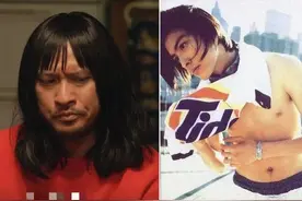 42岁男星满脸胡茬，长发齐刘海好油腻邋遢，从清秀美少年变大叔图片