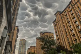 暴雨后，商丘天空惊现“乳房云”图片