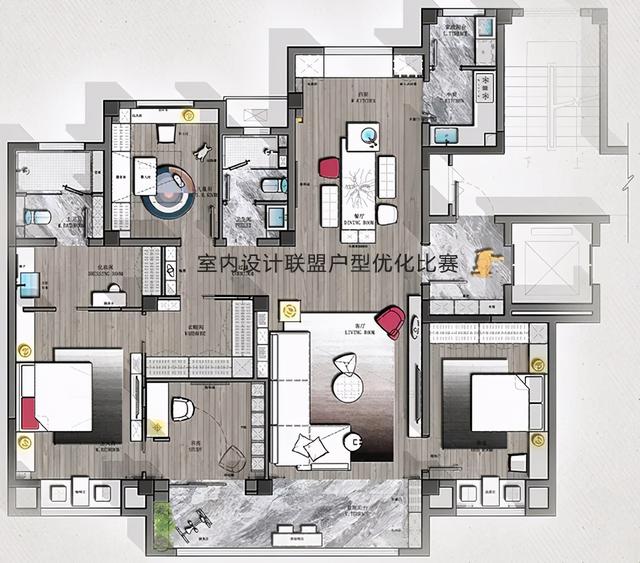 一个户型，两百个设计师，几百个方案，业主：真是太难选了