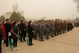 陕西省靖边县人武部：举行欢送新兵入伍仪式图片
