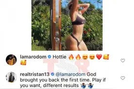 死不悔改！奥多姆点赞前妻卡戴珊性感照，TT：上帝救不了你第二次图片