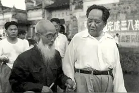 毛泽东与私塾老师毛宇居，感情最深，交往最多，曾三请进京图片