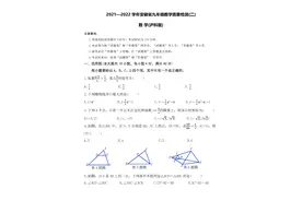 2021—2022学年安徽省九年级数学教学质量检测(二)及逐题解答图片