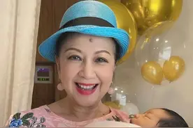 薛家燕分享孙子可爱个人照 头发浓密的孙子满脸笑容像足她图片