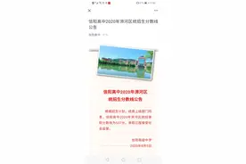 信阳高中统招分数线出来了图片