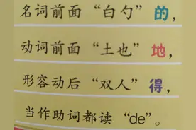 三个“的”、“地”、“得”，你能分清它们的用法吗？图片