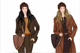 咖啡色系服装色彩搭配图片