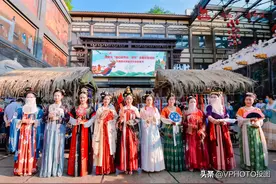西安街头惊现“惊鸿舞”，路过的人表示太美了图片