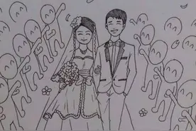 超暖男人手绘妻子生宝宝全过程，超暖！！！！！图片