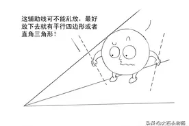 辅助线、等腰三角形、概率等数学知识点的漫画表示，好玩又有趣图片