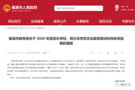 通报！福清8家培训机构不合格！附名单图片