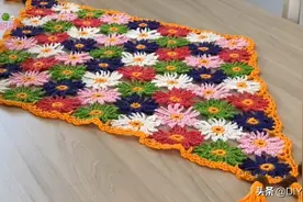 「毛线编织」花朵餐桌垫的钩织方法！图片
