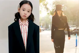 董璇高云翔4岁女儿拍大片，穿西装打扮成熟，网友：太像高云翔了图片
