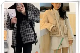 建议小个子女生，今年秋冬试试“短裙+长筒靴”，显高显瘦图片