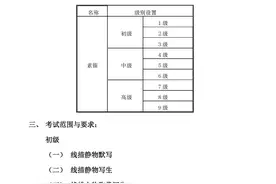 书画等级考试素描考试大纲图片