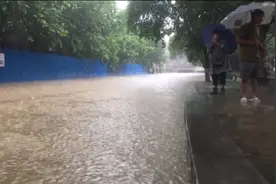 梅溪桥洞口因雨水被淹 车辆绕行图片