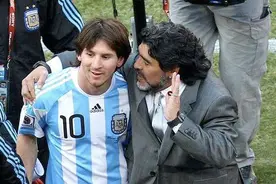 逝去的马拉多纳，老去的天才梅西图片