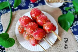 儿时最爱的糖葫芦，在家轻松搞定，不粘牙不腻口，酸甜好吃嘎嘣脆图片