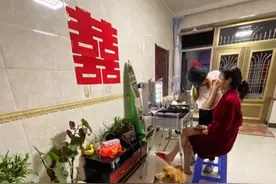 辽宁新娘出嫁养8年的金毛不舍，出门时父亲捂着狗狗眼睛网友破防图片