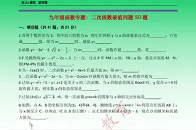 中考专题：函数最值问题50题专题冲刺（图片版）附答案图片