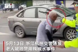 老人被喷警用辣椒水，涉事民警停职接受调查图片