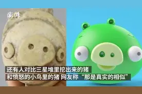 三星堆周边挖出来的猪VS愤怒小鸟里的猪图片