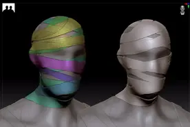 ZBrush插件 | 快速制作各种绷带型体图片