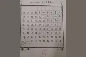 老师称赞小学生字体：就像印刷的！网友：衡水中学学生都写不出来图片