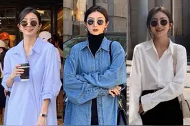 2021春季火了一种穿搭，叫做“毛衣＋衬衫”，高级大气太好看图片